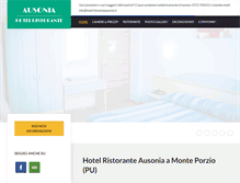 Tablet Screenshot of hotelristoranteausonia.it